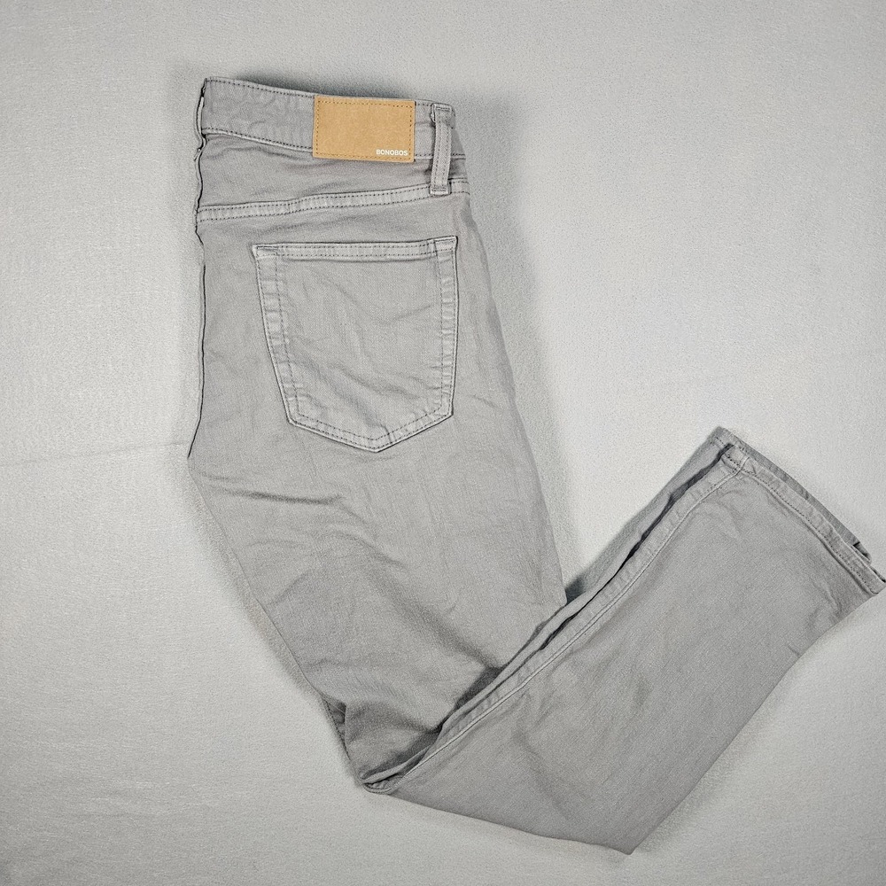 Bonobos Men's Slim Fit Gray Jeans Size 30x30 Stretch Cotton Pants